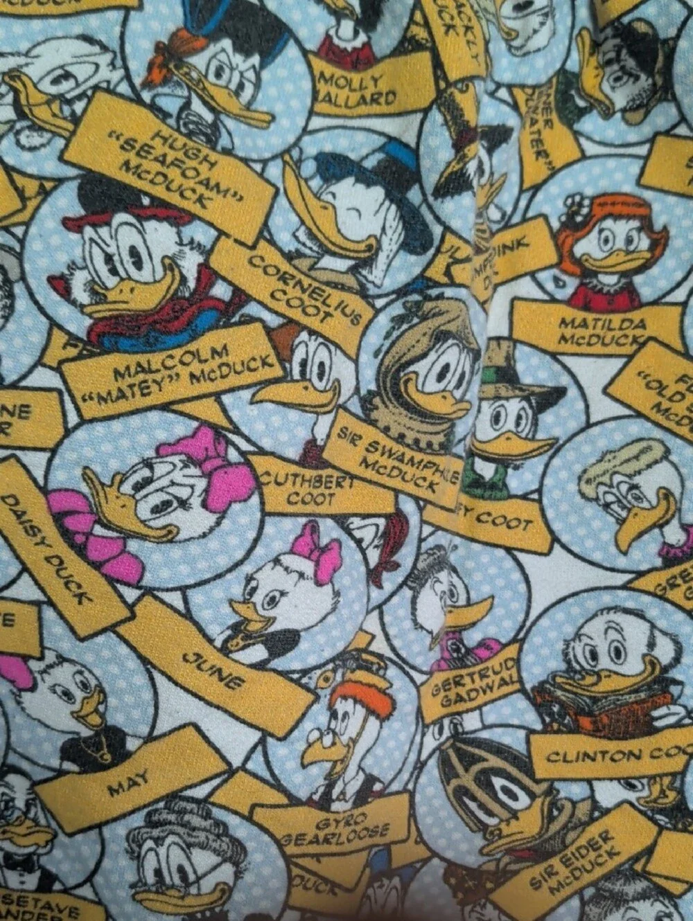 Disney White Jogger Pants with Yellow Character Print